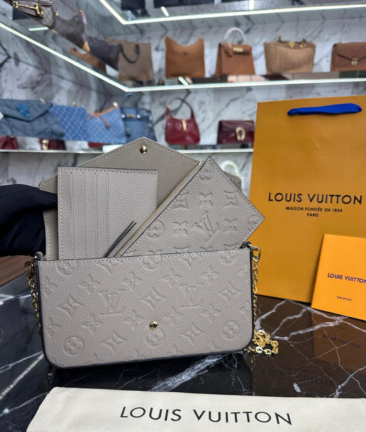 Bolsa felicie pochette monogram Louis vuitton piel
